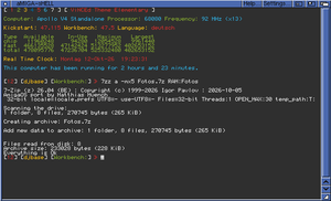 7zz packt ein Archiv