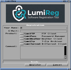 Das Hauptfenster von LumiReg 1.3